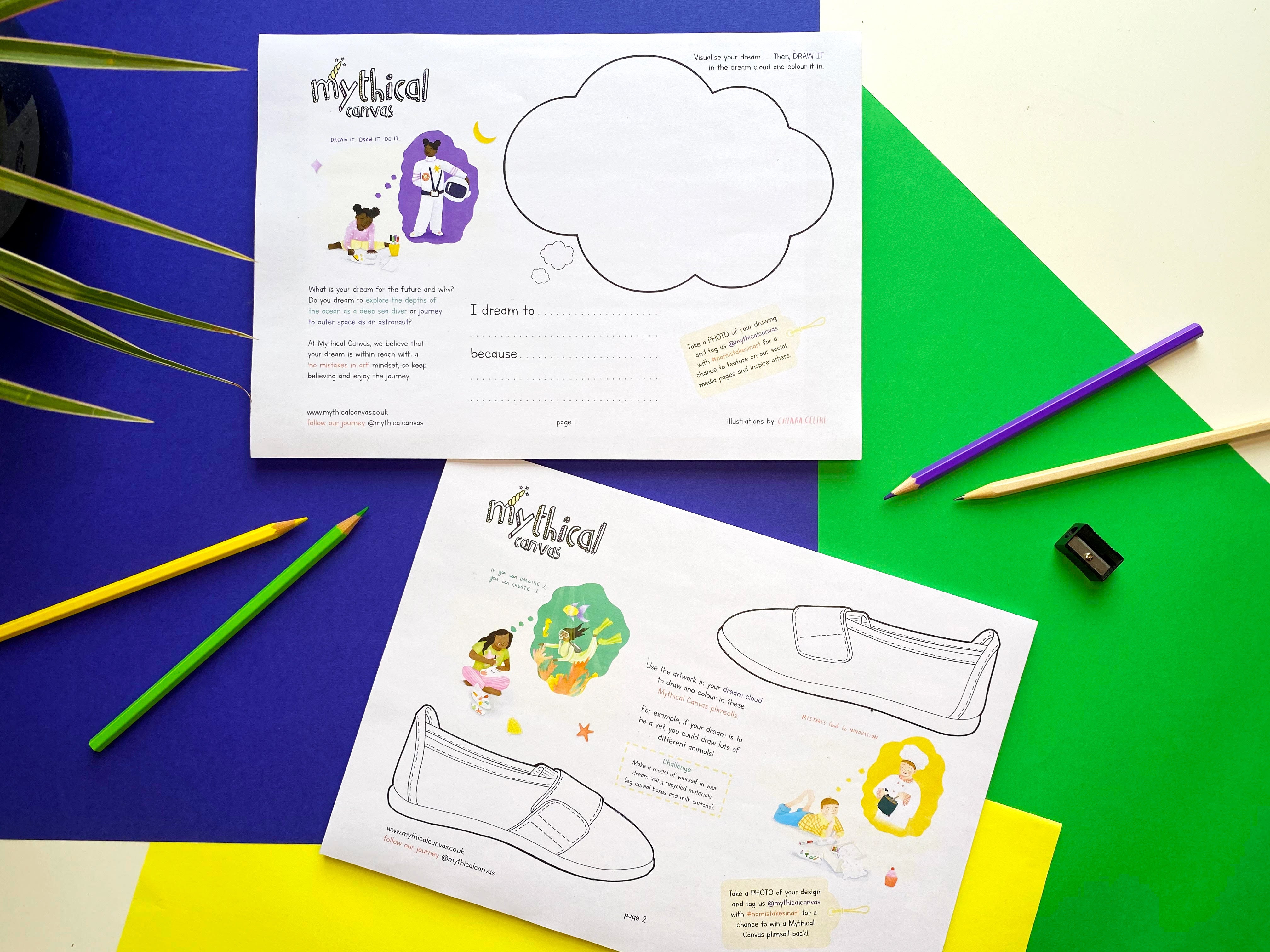 Mythical Canvas Activity Sheets